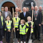 Minister Michael Ring TD pictured with members of the Straide community and Community Development Group
