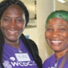 'Purple People' volunteers Abi and Adefunke